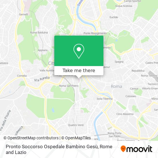 Pronto Soccorso Ospedale Bambino Gesù map