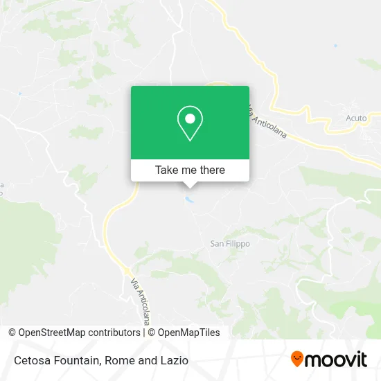 Cetosa Fountain map