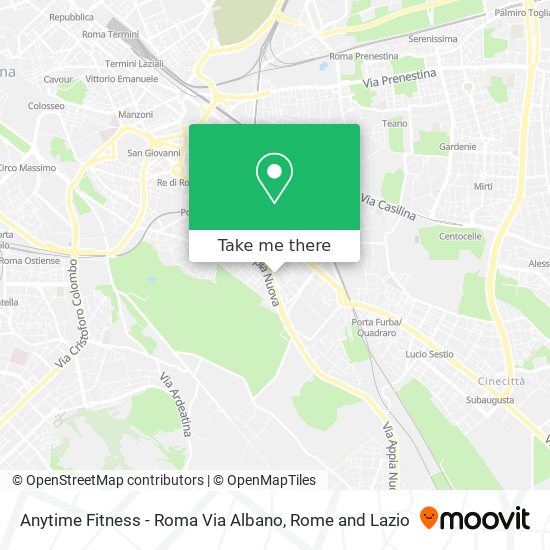 Anytime Fitness - Roma Via Albano map