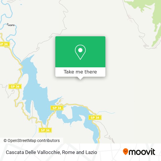 Cascata Delle Vallocchie map