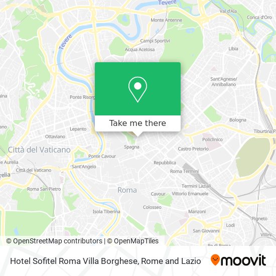 Hotel Sofitel Roma Villa Borghese map