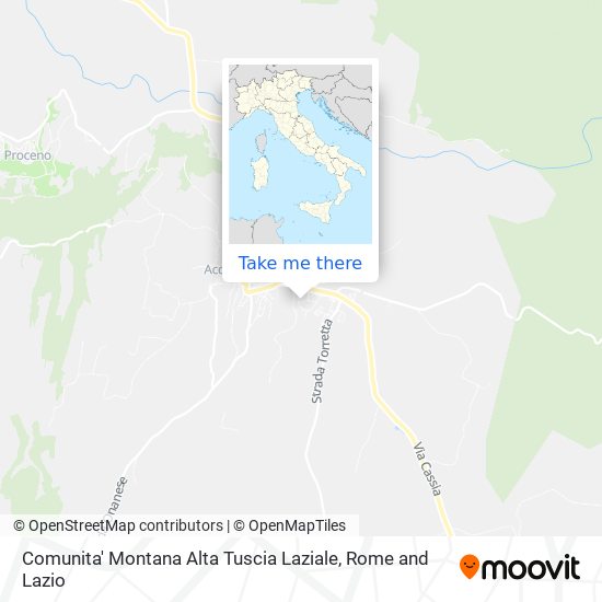 Comunita' Montana Alta Tuscia Laziale map