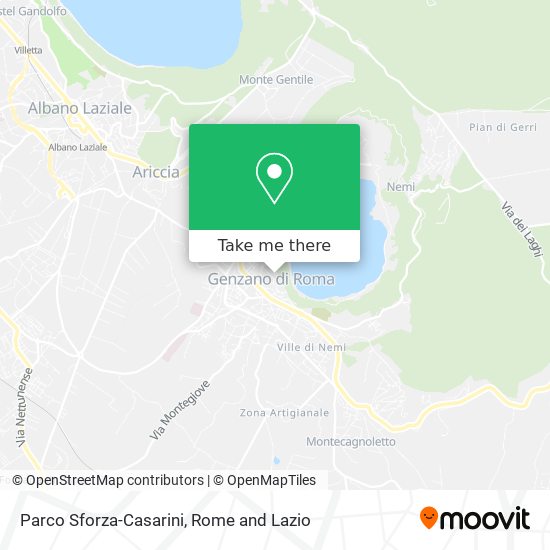 Parco Sforza-Casarini map