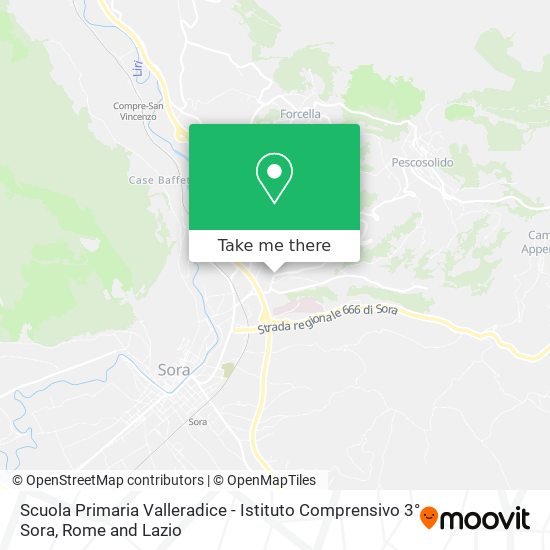Scuola Primaria Valleradice - Istituto Comprensivo 3° Sora map