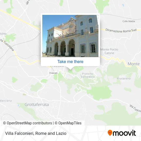 Villa Falconieri map