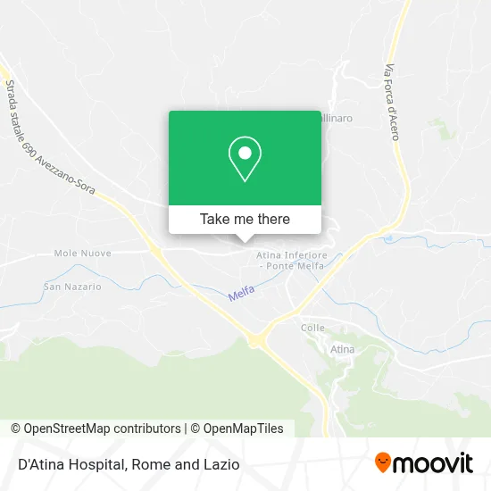 D'Atina Hospital map