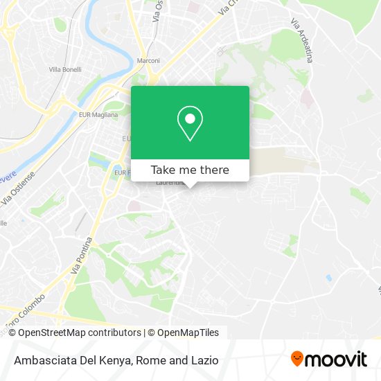 Ambasciata Del Kenya map