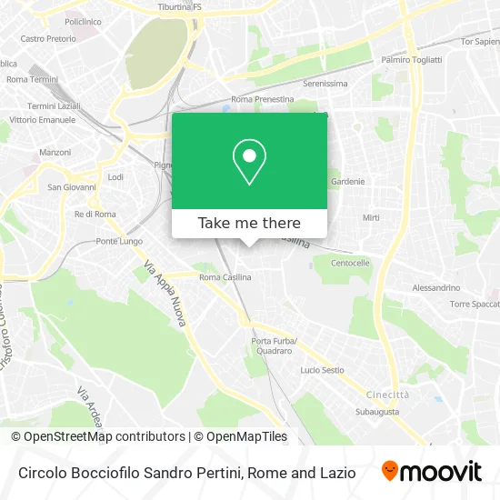 Sandro Pertini Bocce Club map