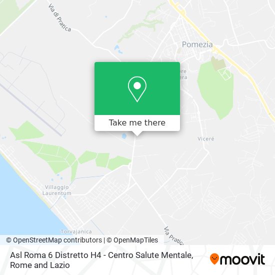 Asl Roma 6 Distretto H4 - Centro Salute Mentale map