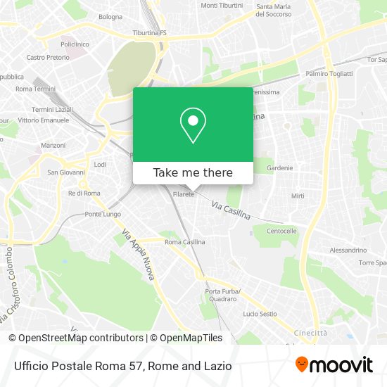 Ufficio Postale Roma 57 map