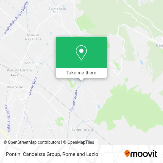 Pontini Canoeists Group map