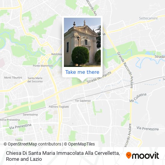 Chiesa Di Santa Maria Immacolata Alla Cervelletta map