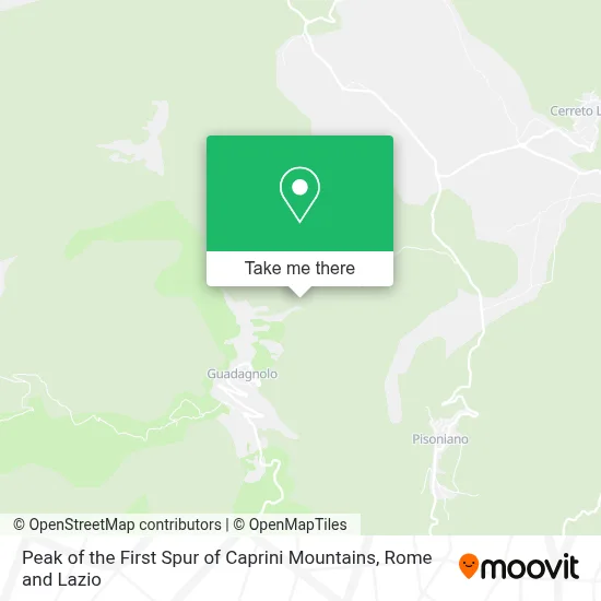 Peak of the First Spur of Caprini Mountains map