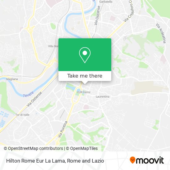 Hilton Rome Eur La Lama map