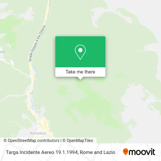 Airplane Accident Plaque 19.1.1994 map