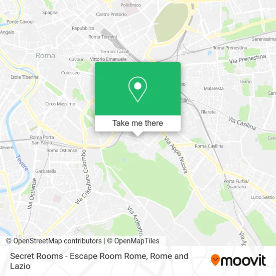 Secret Rooms - Escape Room Rome map