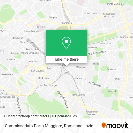 Porta Maggiore Police Station map