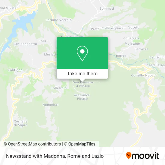 Newsstand with Madonna map