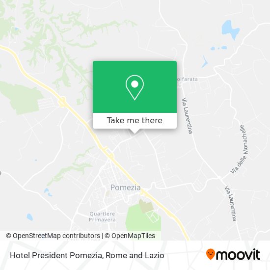 Hotel President Pomezia map