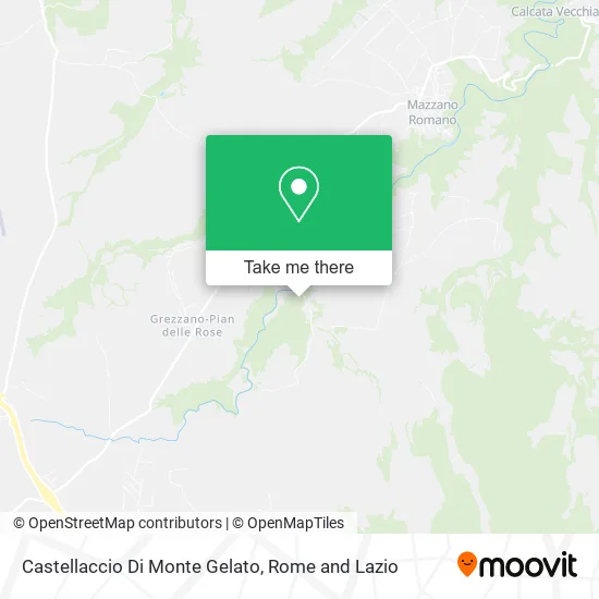 Castellaccio of Monte Gelato map
