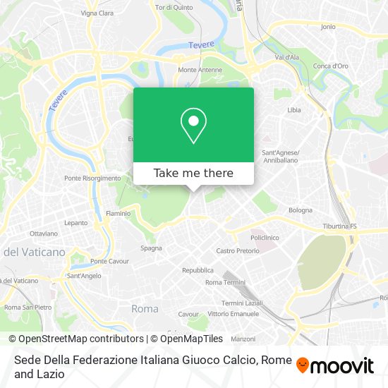 Sede Della Federazione Italiana Giuoco Calcio map