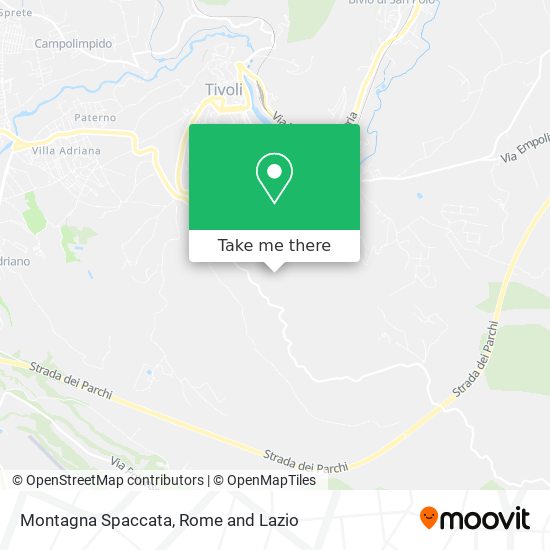 Montagna Spaccata map