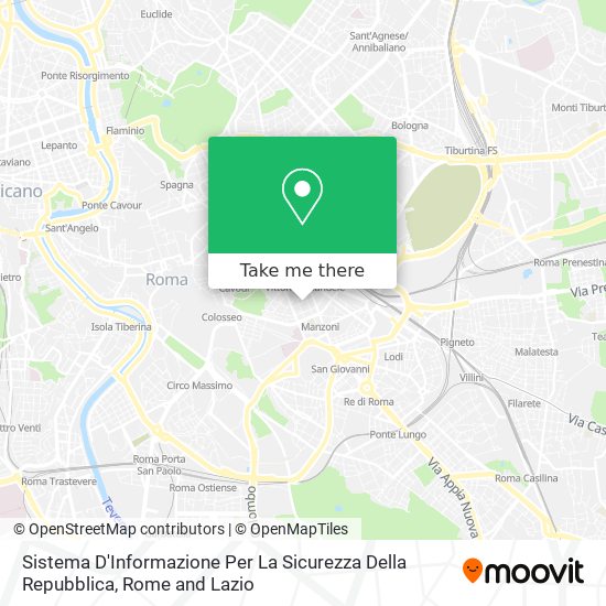 Sistema D'Informazione Per La Sicurezza Della Repubblica map