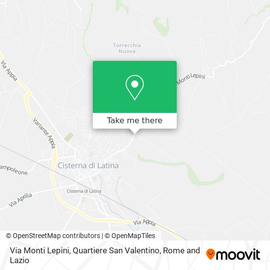 Via Monti Lepini, Quartiere San Valentino map
