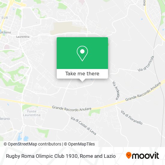 Rugby Roma Olimpic Club 1930 map