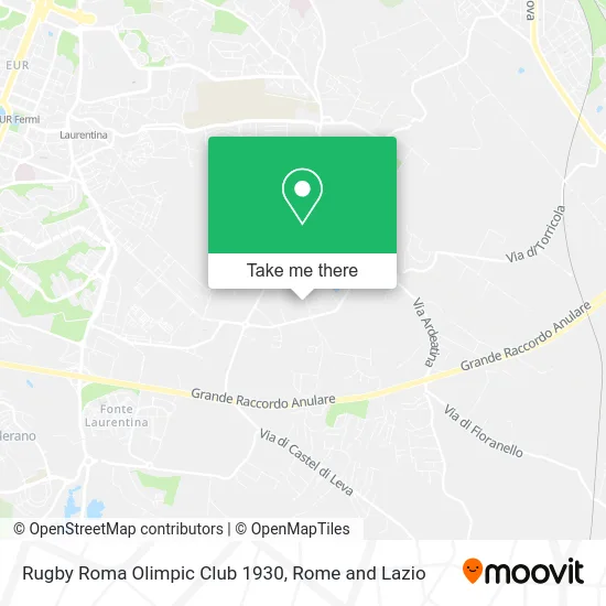 Rugby Roma Olimpic Club 1930 map