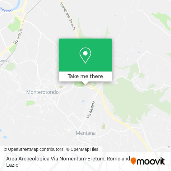Area Archeologica Via Nomentum-Eretum map