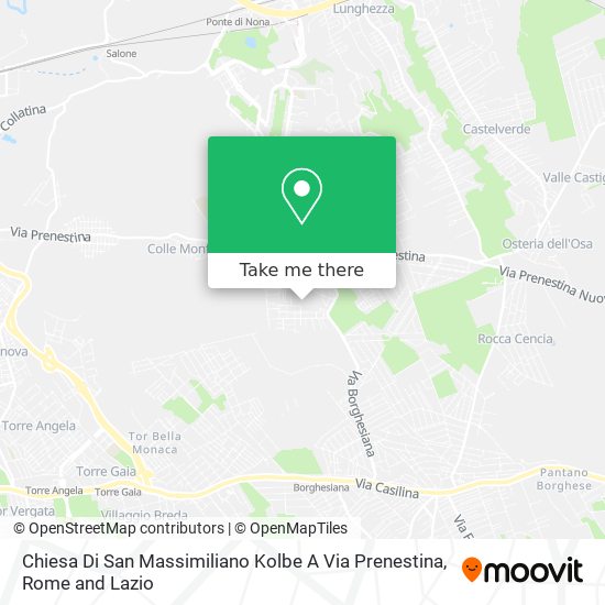 Chiesa Di San Massimiliano Kolbe A Via Prenestina map