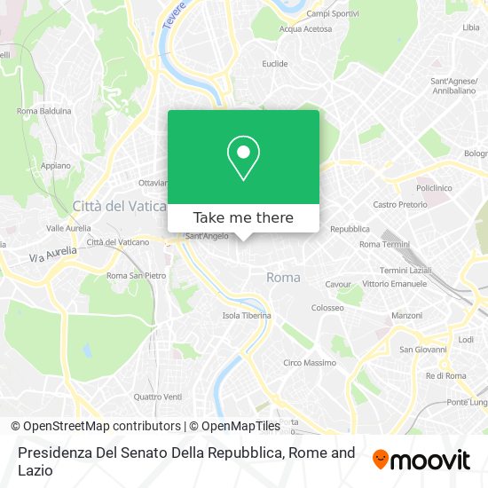 Presidenza Del Senato Della Repubblica map