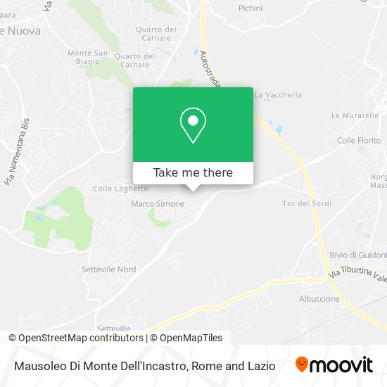 Mausoleo Di Monte Dell'Incastro map