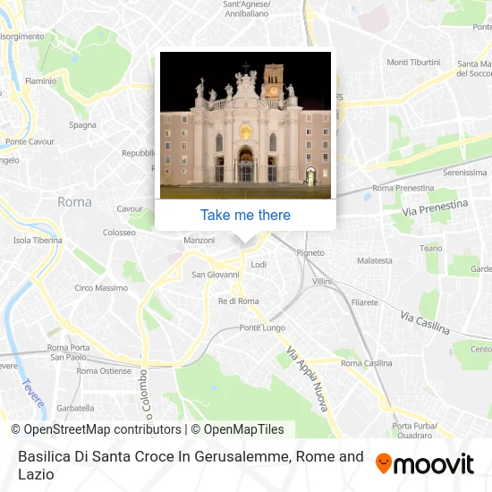 Basilica of Holy Cross in Jerusalem map