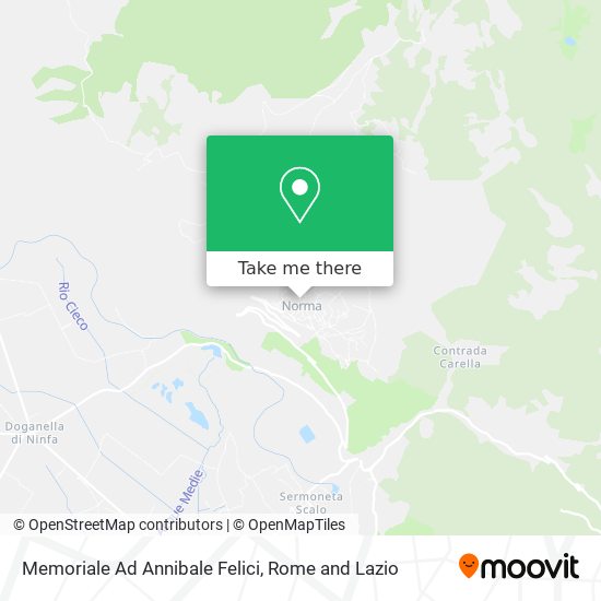 Memoriale Ad Annibale Felici map