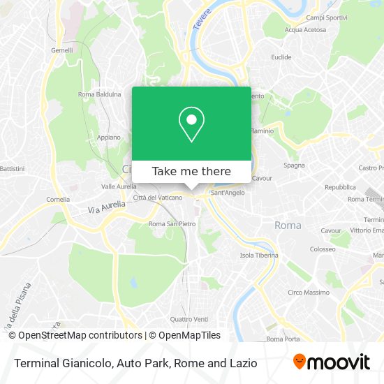 Terminal Gianicolo, Auto Park map