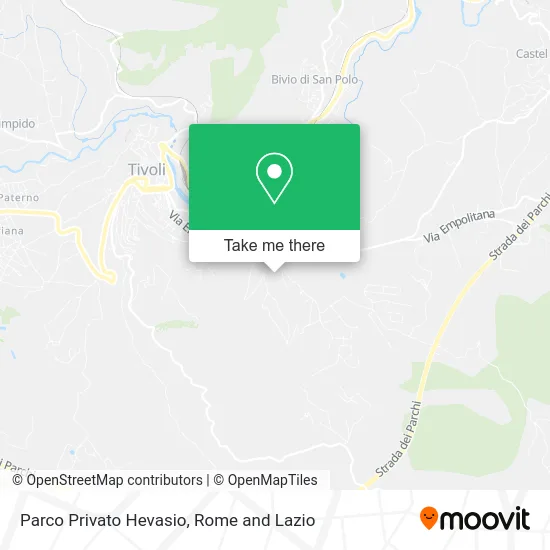 Parco Privato Hevasio map