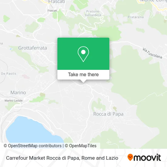 Carrefour Market Rocca di Papa map