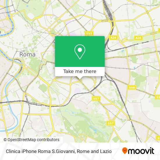 Clinica iPhone Roma S.Giovanni map