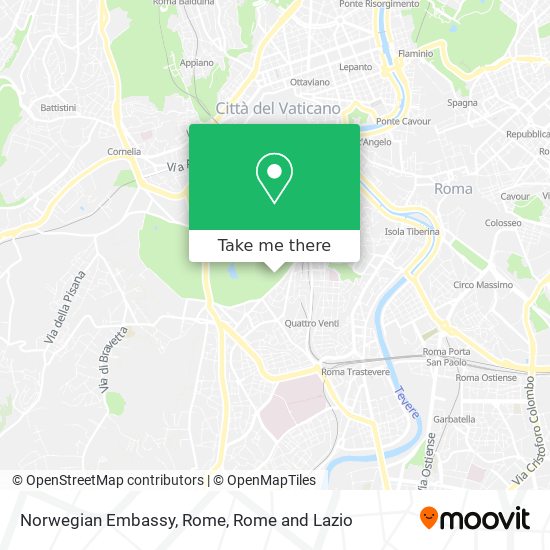 Norwegian Embassy, Rome map