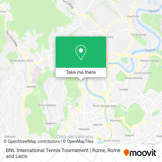 BNL International Tennis Tournament | Rome map