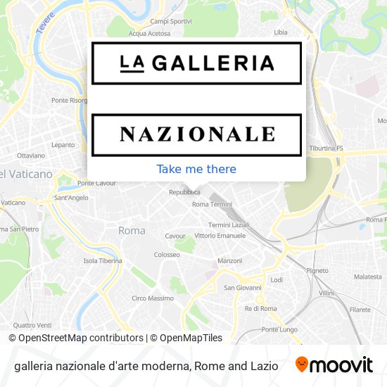 galleria nazionale d'arte moderna map