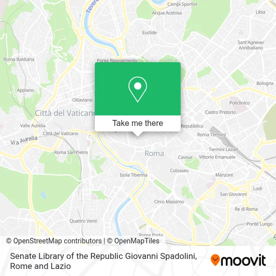 Senate Library of the Republic Giovanni Spadolini map