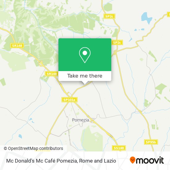 Mc Donald's Mc Café Pomezia map