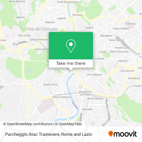 Parcheggio Atac Trastevere map