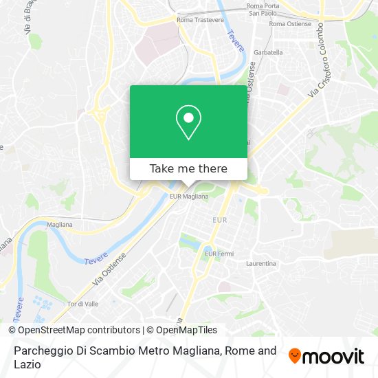Parcheggio Di Scambio Metro Magliana map