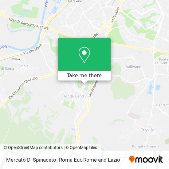 Mercato Di Spinaceto- Roma Eur map