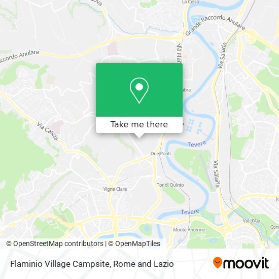 Flaminio Village Campsite map