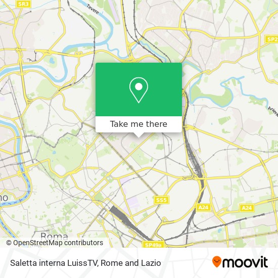 Saletta interna LuissTV map